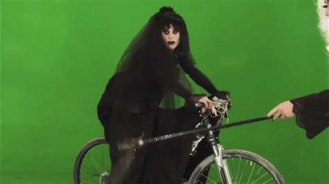 mountain biking vampire witch from the future